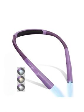Glocusent LED Neck Book Light in purple